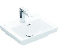 Villeroy & Boch Subway 3.0 lave-mains, 1 trou pour robinet, sans trop-plein, 450x370mm, 437046R1, Couleur: Céramique blanche Plus