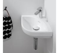 Villeroy und Boch Subway 3. 1930 coin lave-mains 437146RW Longueur de jambe de 32 cm, avec trou pour robinetterie / sans trop-plein, pierre blanche C-plus