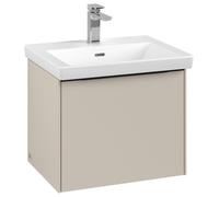 Villeroy & Boch Subway 3.0 Meuble sous-lavabo, 1 tiroir, 523x429x448mm, C57901VN, Couleur: Façade/carcasse : Gris Cachemire, poignée : Noir Volcan