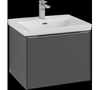 Villeroy & Boch Subway 3.0 Meuble sous-lavabo, 1 tiroir, 572x429x478mm, C57700AA, Couleur: façade/corps : White Oak, poignée : aluminium brillant