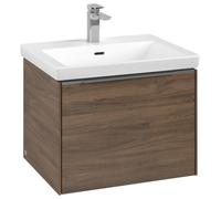 Villeroy & Boch Subway 3.0 Meuble sous-lavabo, 1 tiroir, 572x429x478mm, C57700VH, Couleur: Façade/carcasse : Chêne dArizona, poignée : aluminium brillant
