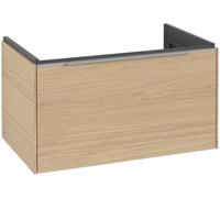 Villeroy & Boch Subway 3.0 Meuble sous-lavabo, 1 tiroir, 772x429x478mm, C57300VJ, Couleur: Façade/carcasse : chêne nordique, poignée : aluminium brillant