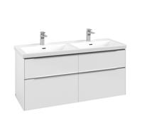Villeroy & Boch Subway 3.0 meuble sous-lavabo - 127.2x57.9cm - 4 tiroirs Brilliant white c56800ve