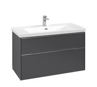Villeroy & Boch Subway 3.0 meuble sous-lavabo - 97.3x57.9cm - 2 tiroirs Graphite c57000vr