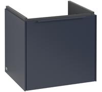 Villeroy & Boch Subway 3.0 Meuble sous-lavabo, éclairage LED, 1 tiroir, 473x429x408mm, C580L2VQ, Couleur: Avant/carcasse : Bleu marine, Poignée : Bleu marine