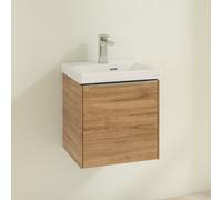 Villeroy und Boch Subway 3. 1930 C58100RH 42,3x42,9x37,75cm, charnière gauche / poignée aluminium brillant, chêne kansas