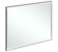 Villeroy und Boch Subway 3e 1930 Spiegel A46310BC cadre en aluminium, 100 x 75 x 4,75 cm, noir mat / blanc mat