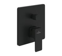 Villeroy und Boch Subway 3. set de finition 1930 TVS112003000K5 mitigeur bain/douche à encastrer, avec inverseur, montage mural, noir mat