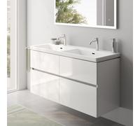 Villeroy & Boch Subway 3.0 Plan vasque avec meuble bas evineo ineo5 evo l: 128 cm, 4 tiroirs, avec poignée encastrée,, 4A71D5RW+BE0734WH,