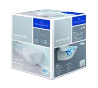 Villeroy & Boch Subway 3.0 WC à chasse d'eau profonde Combi-Pack, ovale, suspendu, TwistFlush, 370x560x360mm, 4670TSR1, Couleur: Céramique blanche Plus
