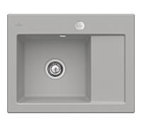 Villeroy & Boch Subway 45 Évier compact encastrable 331202KD gauche, avec garniture de vidage et commande excentrique, 650 x 510 mm, Fossil