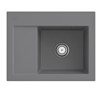 Villeroy & Boch Subway 45 Évier compact à encastrer 331301SL à droite, avec garniture de vidage et commande manuelle, 650 x 510 mm, Stone