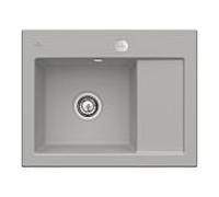 Villeroy & Boch Subway 45 Évier compact encastrable 331202KD gauche, avec garniture de vidage et commande excentrique, 650 x 510 mm, Fossil