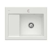 Villeroy & Boch Subway 45 Évier compact encastrable 331302SM à droite, avec garniture de vidage et commande excentrique, 650 x 510 mm, Steam
