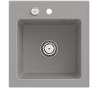 Villeroy & Boch Subway 45 XS évier encastrable 678102KD avec garniture de vidage et commande excentrique, 475 x 510 mm, Fossil