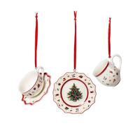 Villeroy & Boch Suspension de sapin de Noël service de table Toy's Delight. lot de 3 Blanc
