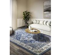 Villeroy & Boch Tapis à Poils Courts Jehanne - Tapis de Salon Classique - Tapis Traditionnel pour Salon, Chambre à Coucher, Salle à Manger, Couloir, Cuisine - Bleu crème, 120 x 170 cm