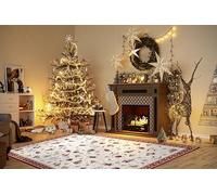 Villeroy & Boch Tapis Design Nostalgic Shine - Toy's Delight - Couverture d'arbre de Noël et Sapin de Noël pour Salon, Chambre à Coucher, Salle à Manger, Couloir - Rouge Multicolore - 160 x 230 cm