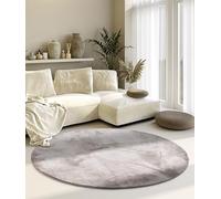 Villeroy & Boch Tapis Shaggy Leon - Rond - À Poils Longs - Moelleux - Couleur Unie - Doux - Facile d'entretien - pour Salon, Salle à Manger, Chambre à Coucher, Chambre d'hôtes - Gris Clair - 200 cm