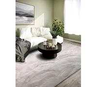 Villeroy & Boch Tapis shaggy Leon - Tapis de salon à poils longs moelleux - Couleur unie douce - Facile d'entretien - Pour salon, salle à manger, chambre à coucher, chambre d'hôtes - Gris clair - 120