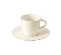 Villeroy & Boch Tasse à café et soucoupe Manufacture Rock - Blanc - 160 ml