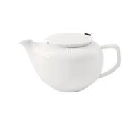 Villeroy & Boch - Afina théière avec couvercle et filtre, théière en porcelaine Premium, Made in Germany, résistant au lave-vaisselle et au four à micro-ondes, blanc