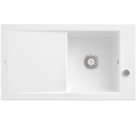 Villeroy & Boch Timeline évier encastrable 330702KG avec garniture de vidage et actionnement excentrique, Blanche Neige