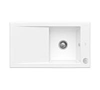 Villeroy & Boch Timeline évier encastrable 330702KG avec garniture de vidage et actionnement excentrique, Blanche Neige