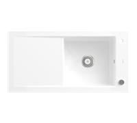 Villeroy & Boch Timeline évier encastrable 679002KG avec garniture de vidage et actionnement excentrique, Blanche Neige
