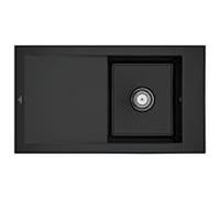 Villeroy & Boch Timeline évier intégré avec garniture de vidage et fonctionnement manuel, ébène