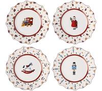Villeroy & Boch - Toy’s Delight ensemble d’assiettes anniversaire 4 pièces multicolore, ensemble d’assiettes, assiette plate, motif Noël, vaisselle de Noël, porcelane premium