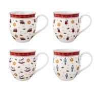 Villeroy & Boch - Toy’s Delight ensemble de mugs anniversaire 4 pièces multicolore, mugs à café, tasses à café, motif de Noël, vaisselle de Noël, porcelaine premium