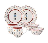Villeroy & Boch - Toy’s Delight ensemble pour petit-déjeuner pour 2 casse-noisette 6 pièces multicolore, service de vaisselle Noël avec assiettes de petit-déjeuner, tasses et bol, porcelaine premium