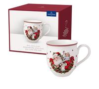 Villeroy & Boch - Toy’s Delight mug à anse avec motif de Père Noël, tasse de Noël, mug, tasse à café, mug pour boissons chaudes, tasse hivernale, mug à café de Noël, porcelaine