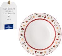 Villeroy & Boch - Toy’s Delight Specials assiette creuse pour soupes, salades et pâtes, assiette creuse à pâtes, porcelaine de Noël, 23 cm Ø, résistant au lave-vaisselle et au four à micro-ondes