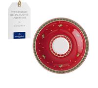 Villeroy & Boch - Toy’s Delight Specials sous-tasse pour café, dessous de tasse, petite assiette en porcelaine, vaisselle de Noël, 16,7 cm Ø, résistant au lave-vaisselle et au four à micro-ondes
