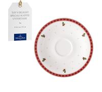 Villeroy & Boch - Toy’s Delight Specials sous-tasse pour café, dessous de tasse, petite assiette en porcelaine, vaisselle de Noël, 16,7 cm Ø, résistant au lave-vaisselle et au four à micro-ondes