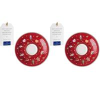 Villeroy & Boch - Toy’s Delight Specials sous-tasse pour expresso, dessous de tasse, petite assiette en porcelaine, vaisselle de Noël, 12 cm Ø, résistant au lave-vaisselle et au four à micro-ondes