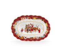 Villeroy & Boch - Toy’s Fantasy Assiette à compartiments Figurine Père Noël, assiette à pâtisseries en porcelaine premium, adaptée au micro-ondes, 38 x 38 x 19 cm, multicolore, coloré blanc