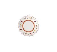 Villeroy & Boch - Toy's Delight Assiette À Pain Rouge et Blanc, Compatible Micro-Ondes, Vaisselle, Ceramique, Article De Noël, Porcelaine Haut De Gamme