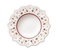 Villeroy & Boch Toy's Delight Assiette creuse, 26 cm, Porcelaine Premium, Blanc/Rouge