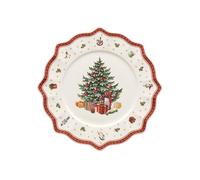 Villeroy & Boch Toy's Delight Assiette de présentation, 35 cm, Porcelaine Premium, Blanc/Rouge