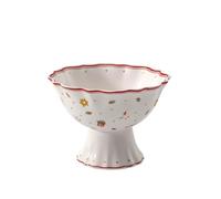 Villeroy & Boch Toy's Delight Bol à dessert sur pied, Porcelaine Premium, Blanc/Rouge