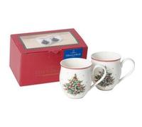 Villeroy & Boch - Toy's Delight Chope set 2pces, Arbre de Noël 20x9x12cm blanc, rouge, vert G