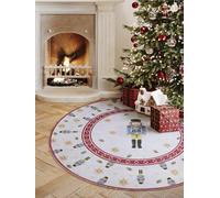 Villeroy & Boch Toy's Delight Édition limitée Nutcracker Jupe d'arbre de Noël Tapis Rond pour Sapin de Noël Crème/Rouge Ø 160 cm