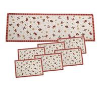 Villeroy & Boch Toy's Delight Gobelin Chemin de table L avec sets de table multicolores, lavable en machine, chemin de table de Noël, nappe de Noël, sous-table, coton/polyester