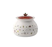 Villeroy & Boch Toy's Delight Grand pot de conservation, Porcelaine Premium, Blanc/Rouge