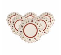Villeroy & Boch Toy's Delight Lot de 6 assiettes à pain, 17 cm, avec décor de Noël, en porcelaine de qualité supérieure, blanches