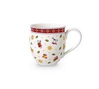 Villeroy & Boch Toy's Delight Mug à café avec motifs, 440 ml, Porcelaine Premium, Blanc/Rouge