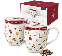 Villeroy & Boch – Mug Toy's Delight 2 pièces, porcelaine, lave-vaisselle & micro-ondes, rouge/blanc